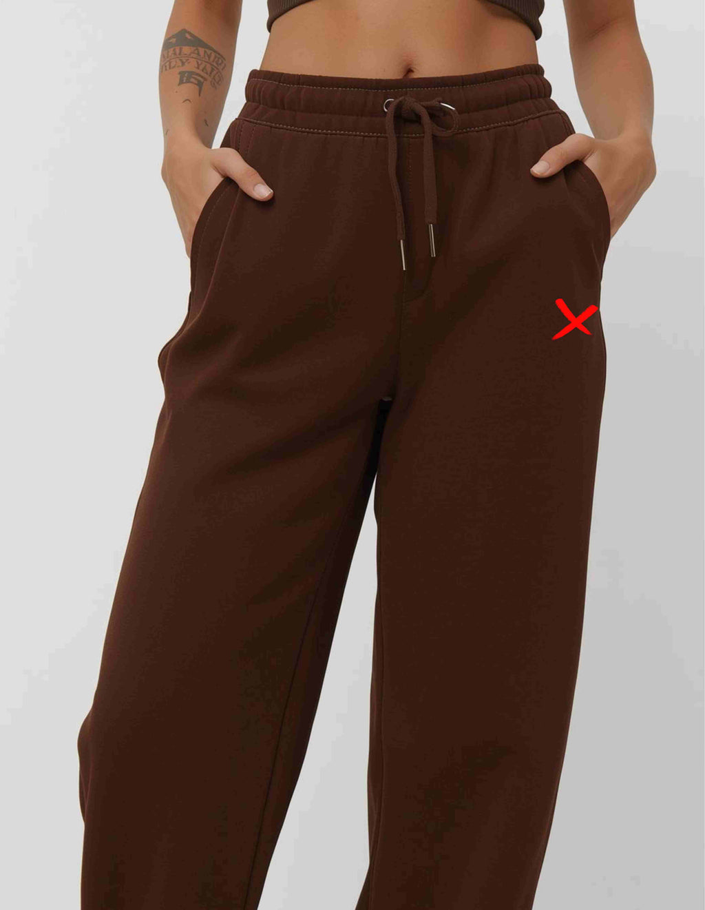 Brown - 100% cotton sweatpant