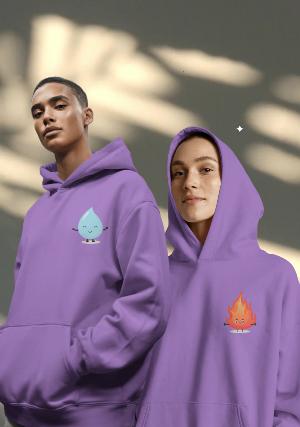 Fire x Water - Oversized hoodie
