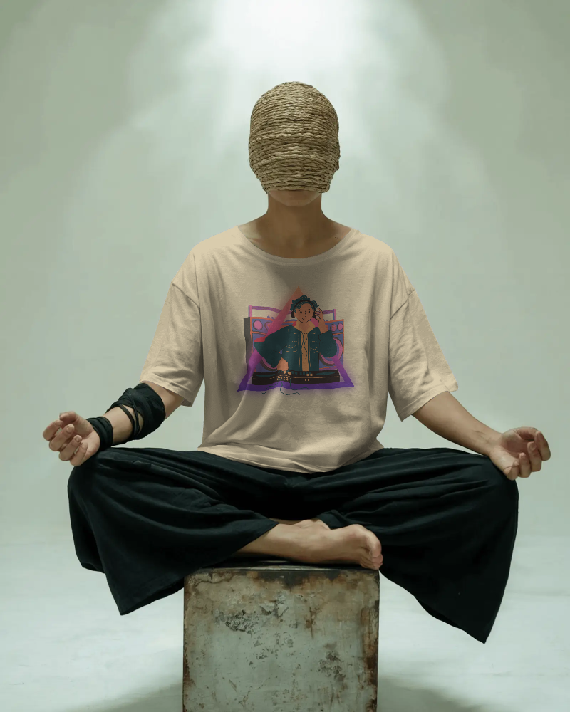 BEAT DROP-   100% Cotton Oversized T-shirt