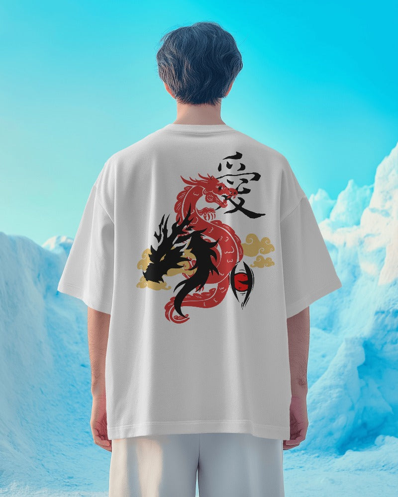 DRAGON AURA-  100% Cotton French Terry Oversized T-shirt