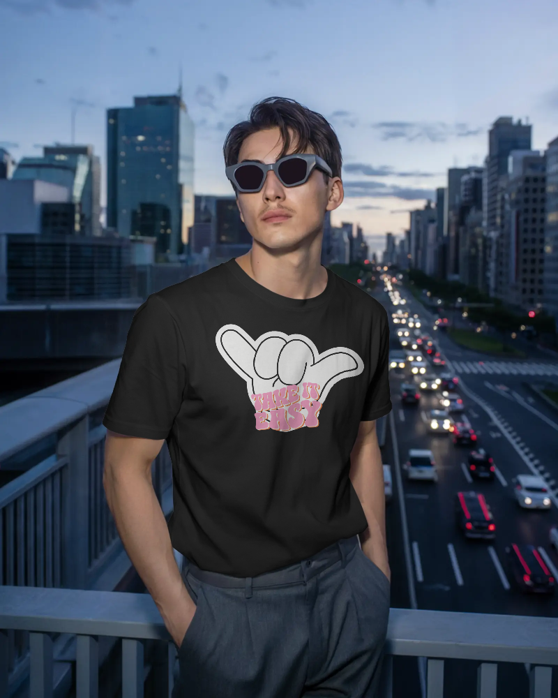 TAKE IT EASY-   100% Cotton Regular T-shirt