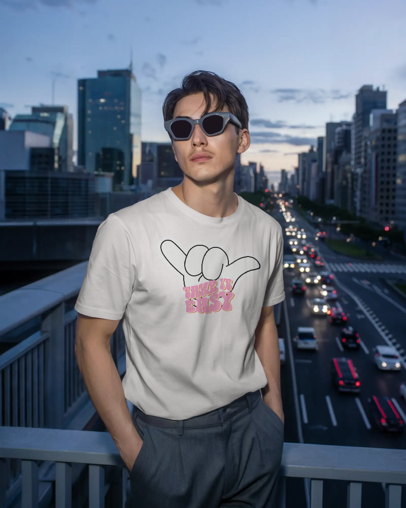 TAKE IT EASY-   100% Cotton Regular T-shirt
