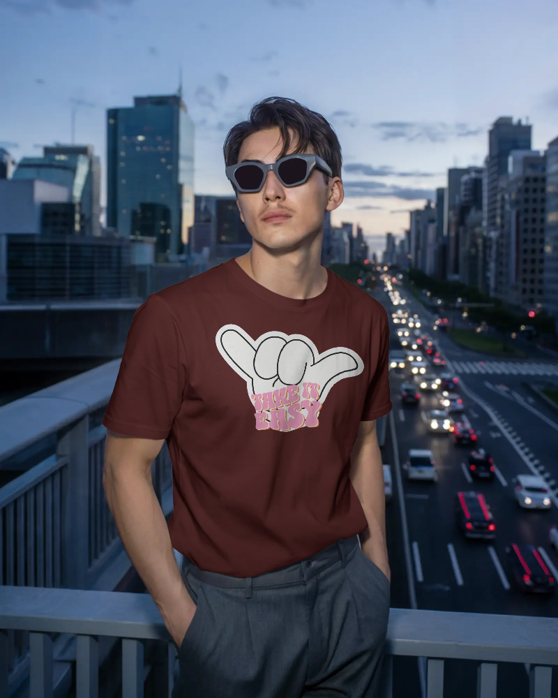 TAKE IT EASY-   100% Cotton Regular T-shirt