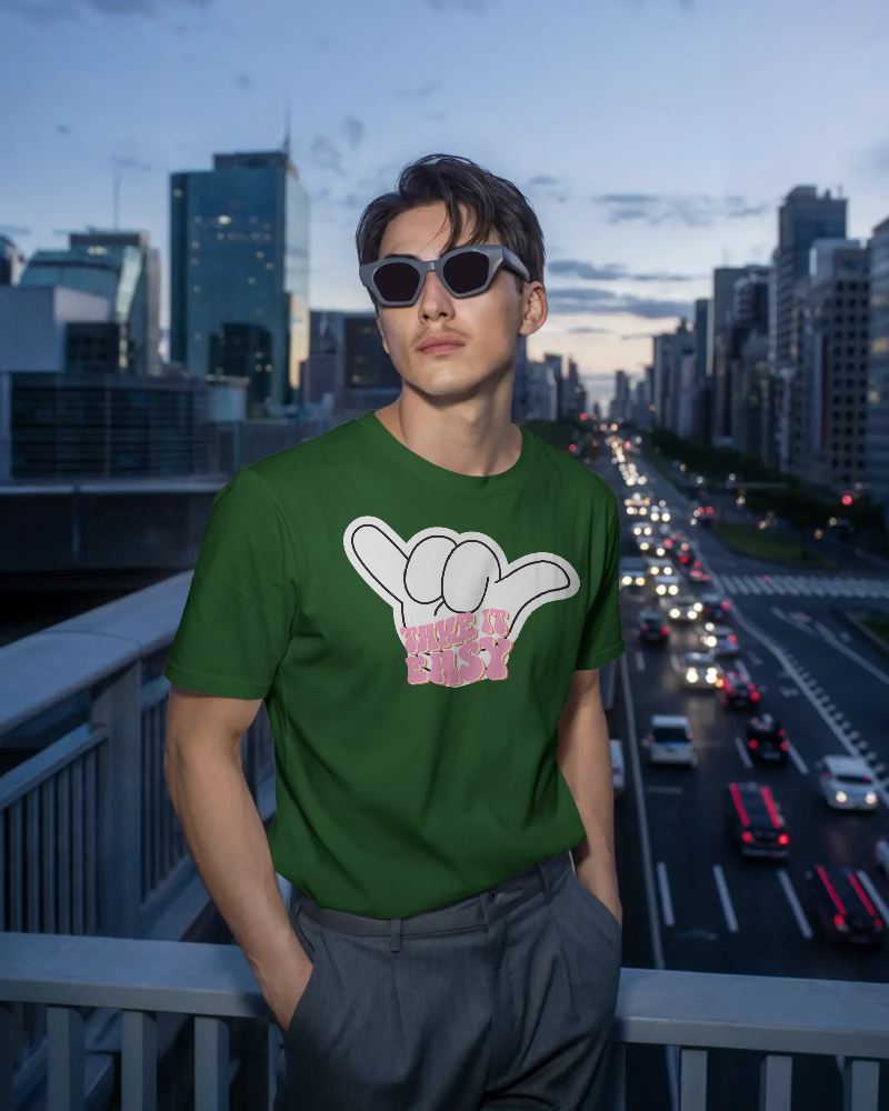 TAKE IT EASY-   100% Cotton Regular T-shirt