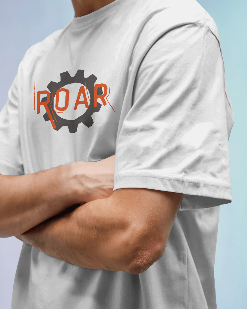 ROAR-   100% Cotton French Terry Oversized T-shirt