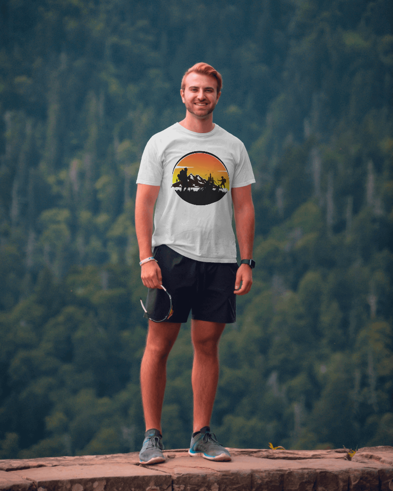 MOUNTAIN VIBES-   100% Cotton Oversized T-shirt