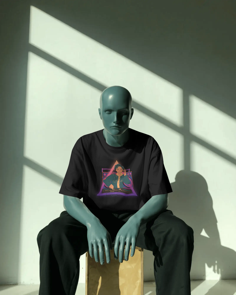 BEAT DROP-   100% Cotton Oversized T-shirt