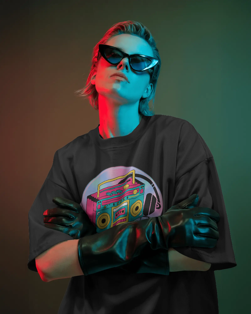 BEATS-   100% Cotton Oversized T-shirt