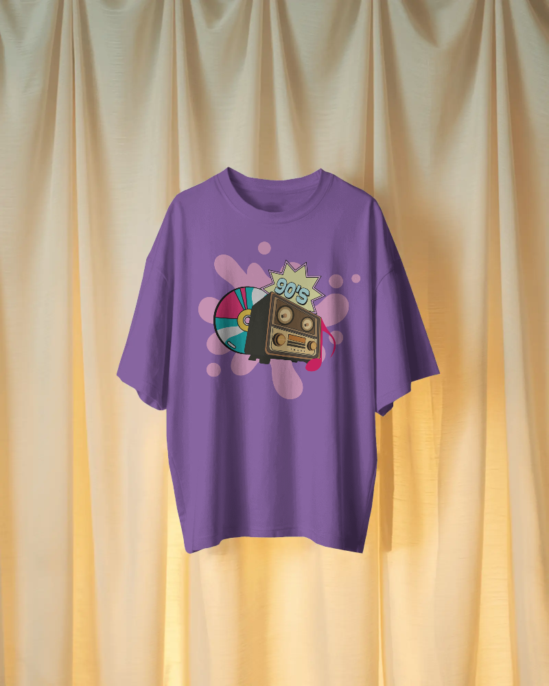 SOUND WAVE-   100% Cotton Oversized T-shirt