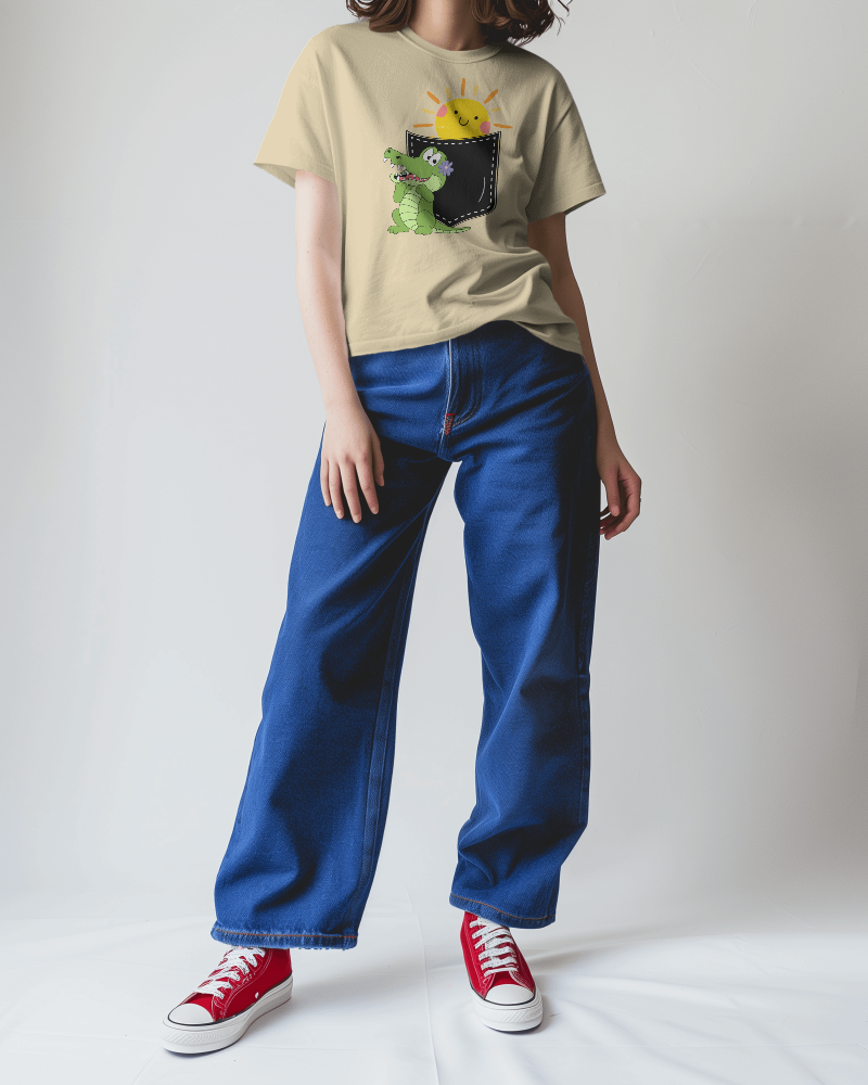 CROCO-   100% Cotton Regular T-shirt