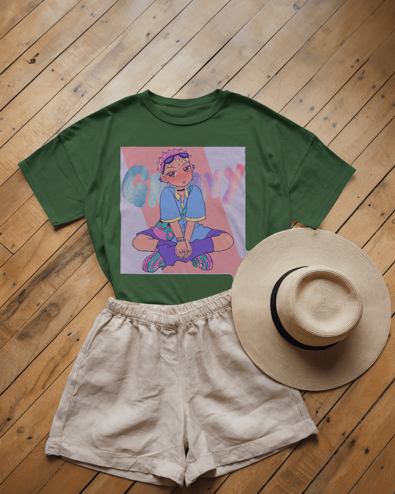 GROOVY-   100% Cotton Oversized T-shirt