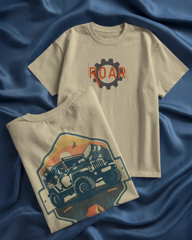 ROAR-   100% Cotton French Terry Oversized T-shirt