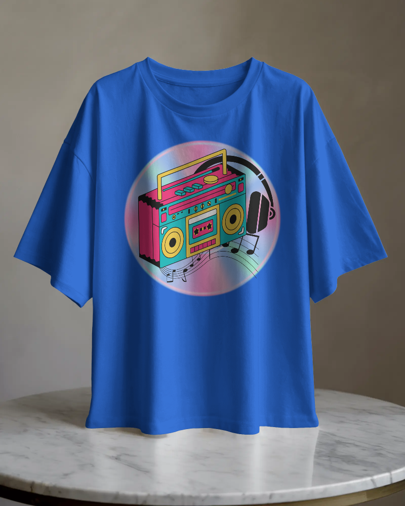 BEATS-   100% Cotton Oversized T-shirt