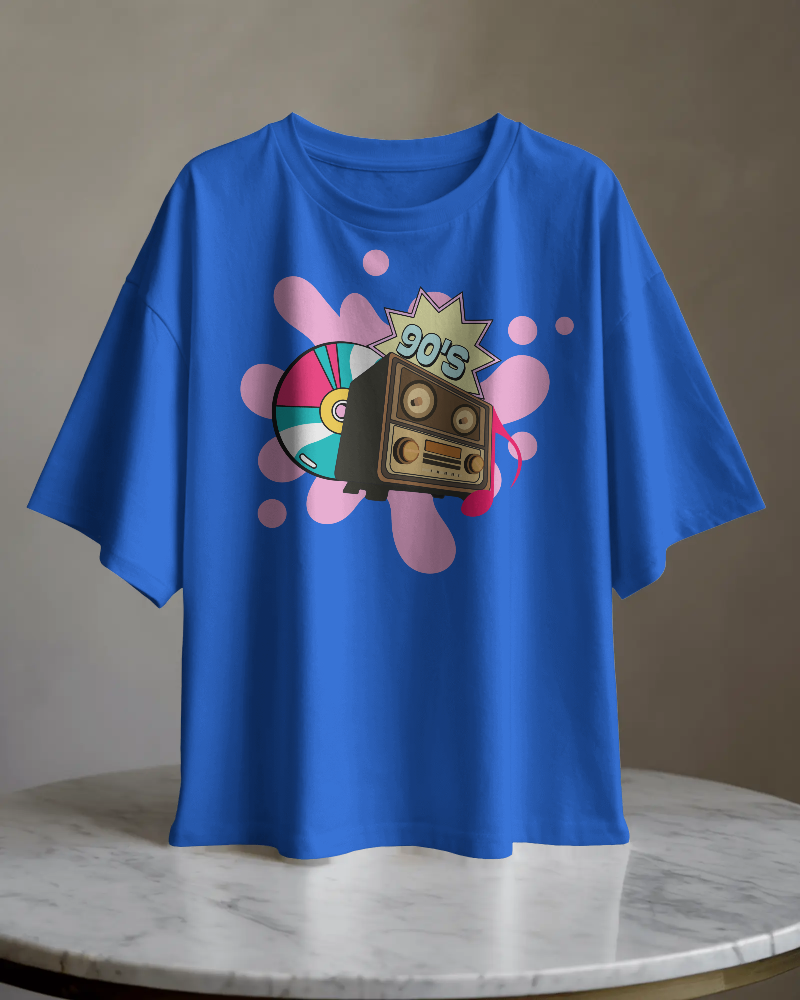 SOUND WAVE-   100% Cotton Oversized T-shirt