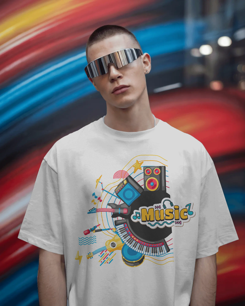 MUSIC-   100% Cotton Oversized T-shirt