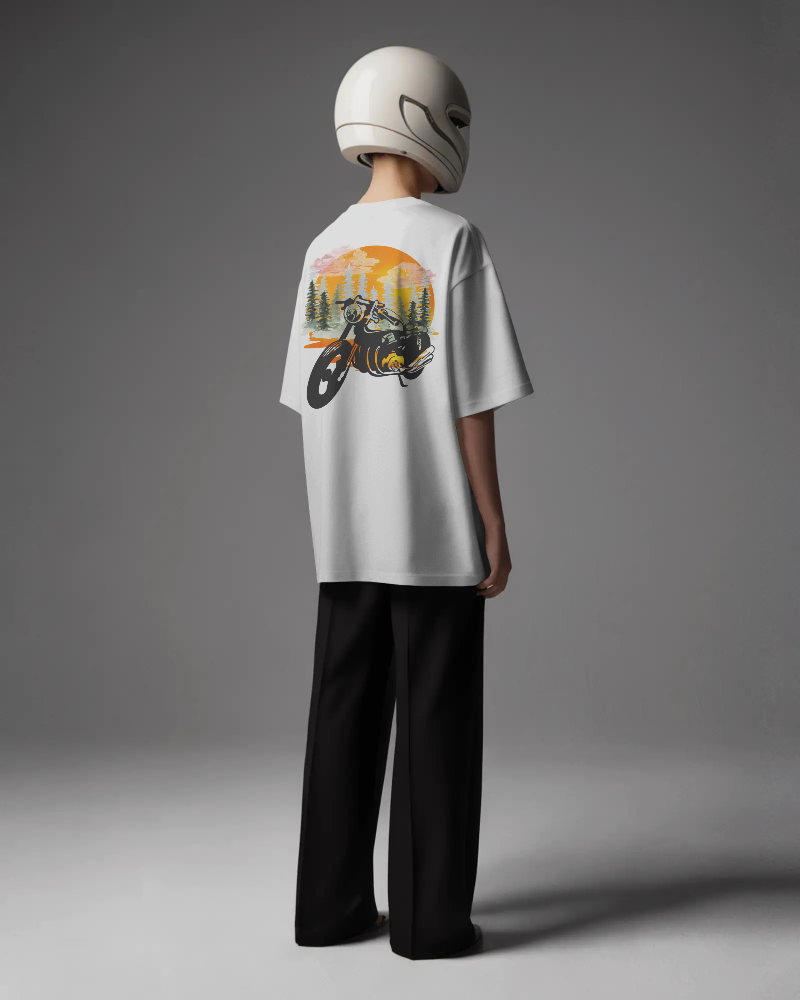 RIDER-   100% Cotton French Terry Oversized T-shirt