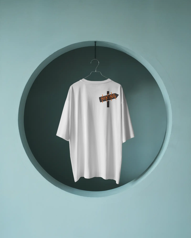 HIKING-   100% Cotton French Terry Oversized T-shirt