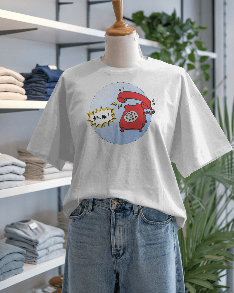 HELLO LIFE-   100% Cotton Regular T-shirt
