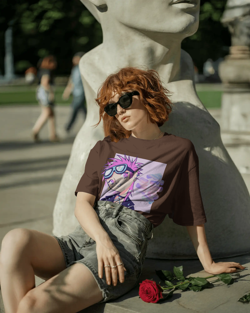 PEACE OUT-   100% Cotton Oversized T-shirt