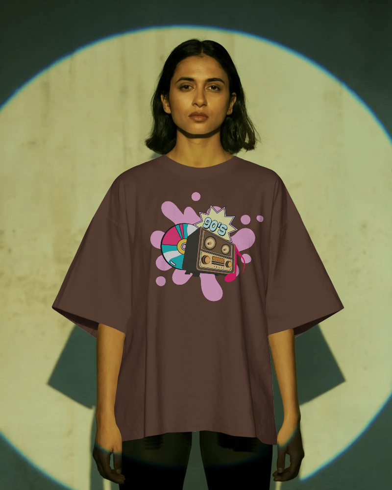 SOUND WAVE-   100% Cotton Oversized T-shirt