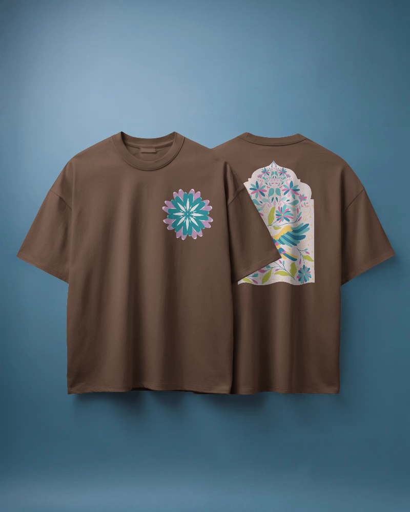 GARDEN-   100% Cotton French Terry Oversized T-shirt