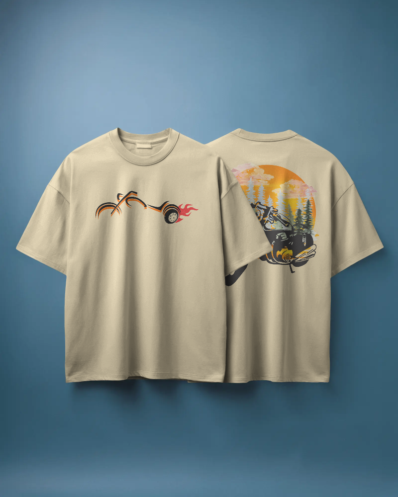 RIDER-   100% Cotton French Terry Oversized T-shirt