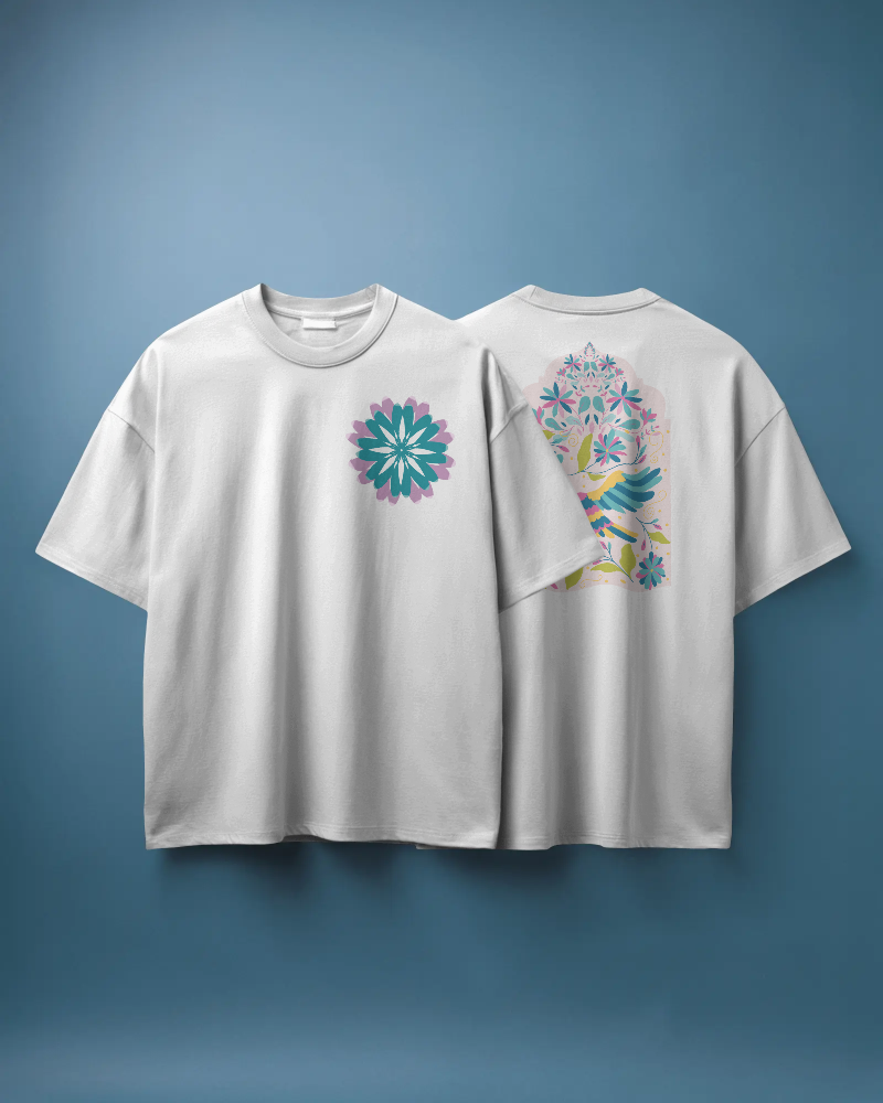 GARDEN-   100% Cotton French Terry Oversized T-shirt