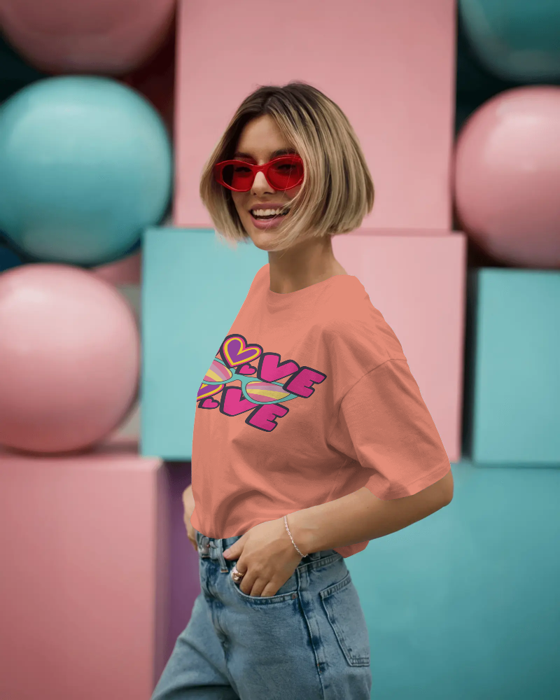 LOVE LOVE-   100% Cotton Regular T-shirt