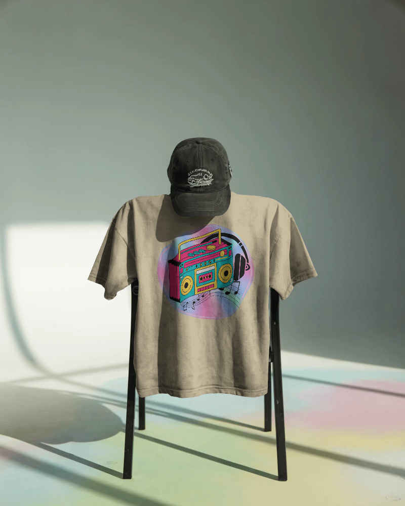 BEATS-   100% Cotton Oversized T-shirt