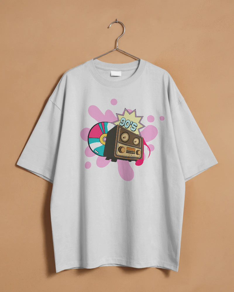 SOUND WAVE-   100% Cotton Oversized T-shirt