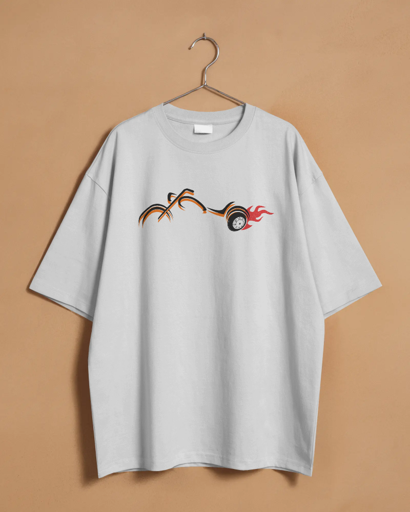 RIDER-   100% Cotton French Terry Oversized T-shirt