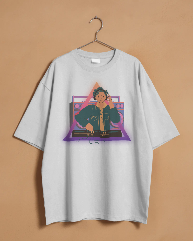 BEAT DROP-   100% Cotton Oversized T-shirt