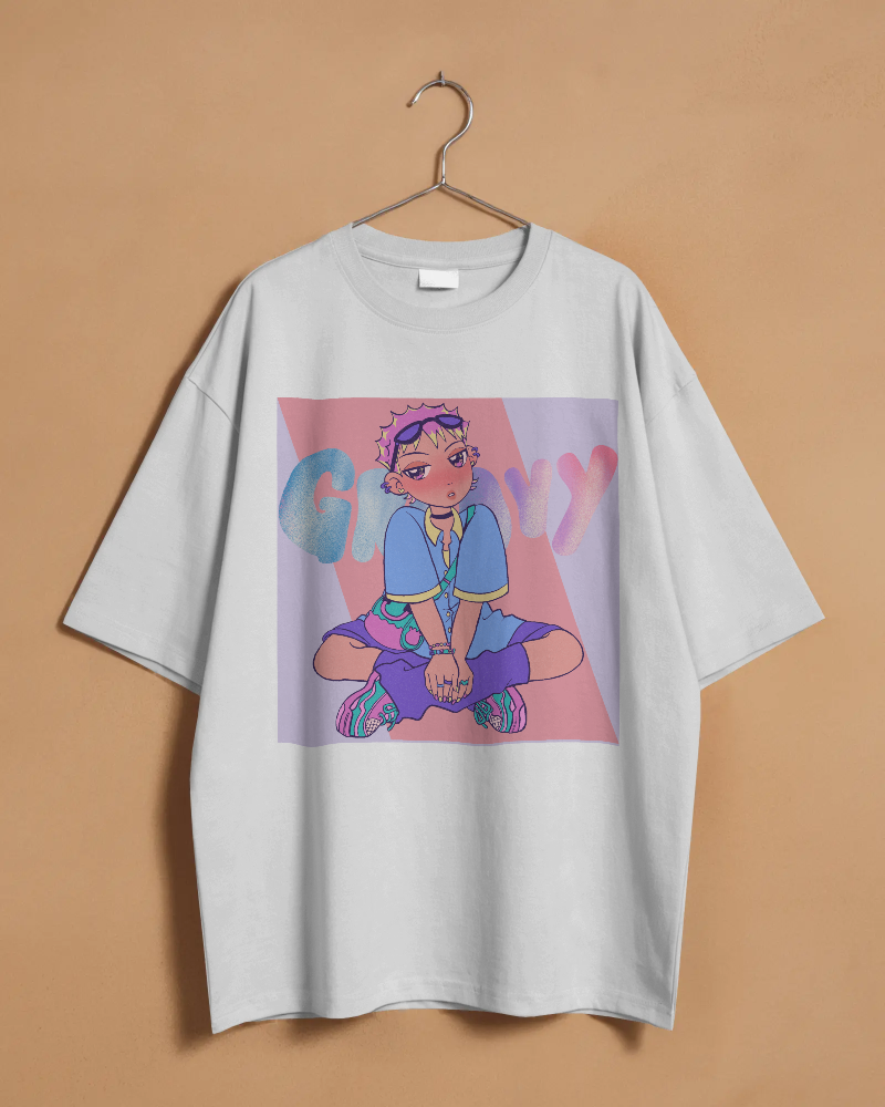GROOVY-   100% Cotton Oversized T-shirt