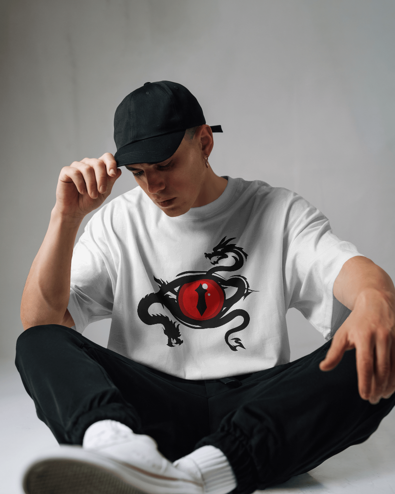 DRAGON STARE-   100% Cotton Regular T-shirt