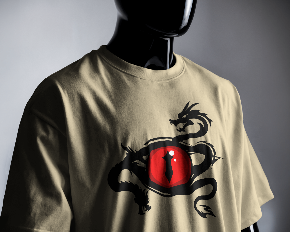 DRAGON STARE-   100% Cotton Regular T-shirt