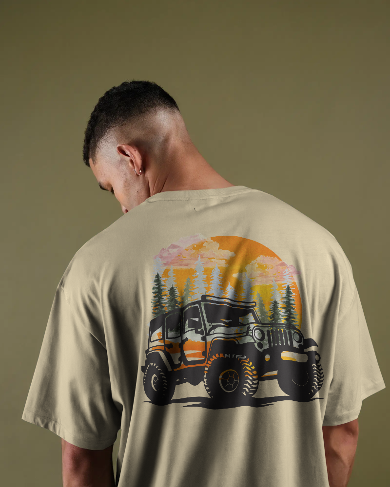 ROAD KING-   100% Cotton French Terry Oversized T-shirt