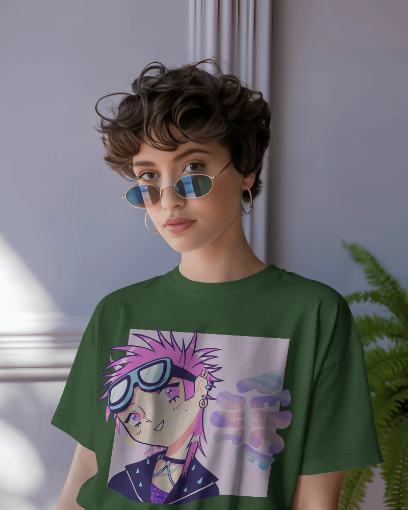 PEACE OUT-   100% Cotton Oversized T-shirt