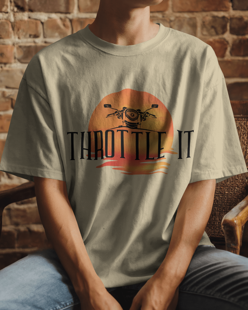 THROTTLE IT-   100% Cotton Oversized T-shirt