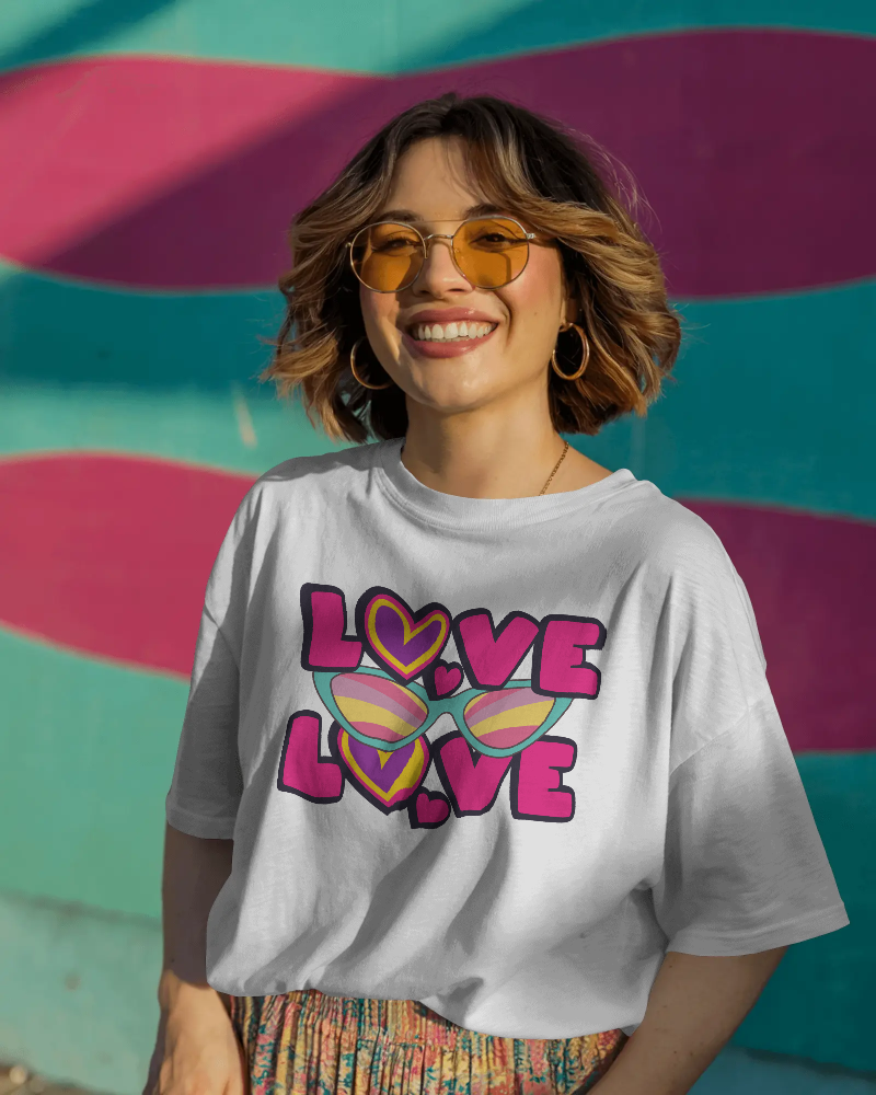 LOVE LOVE-   100% Cotton Regular T-shirt