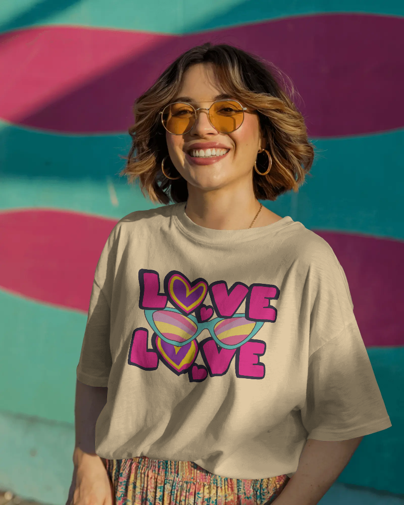 LOVE LOVE-   100% Cotton Regular T-shirt